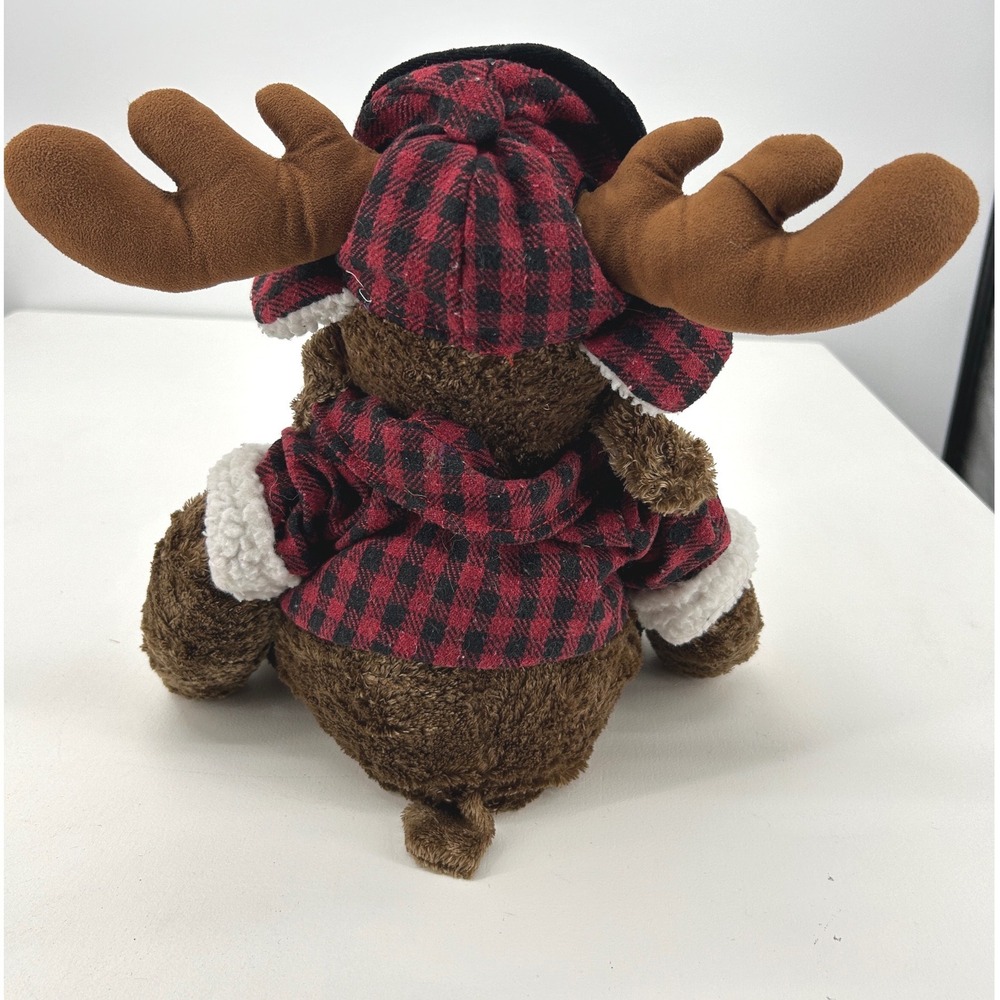 Wishpets Garth the Moose Yellowstone National Park Plush Buffalo Plaid 2003 - Picture 5 of 6